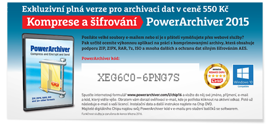 Exkluzivní plná verze PowerArchiver 2015.