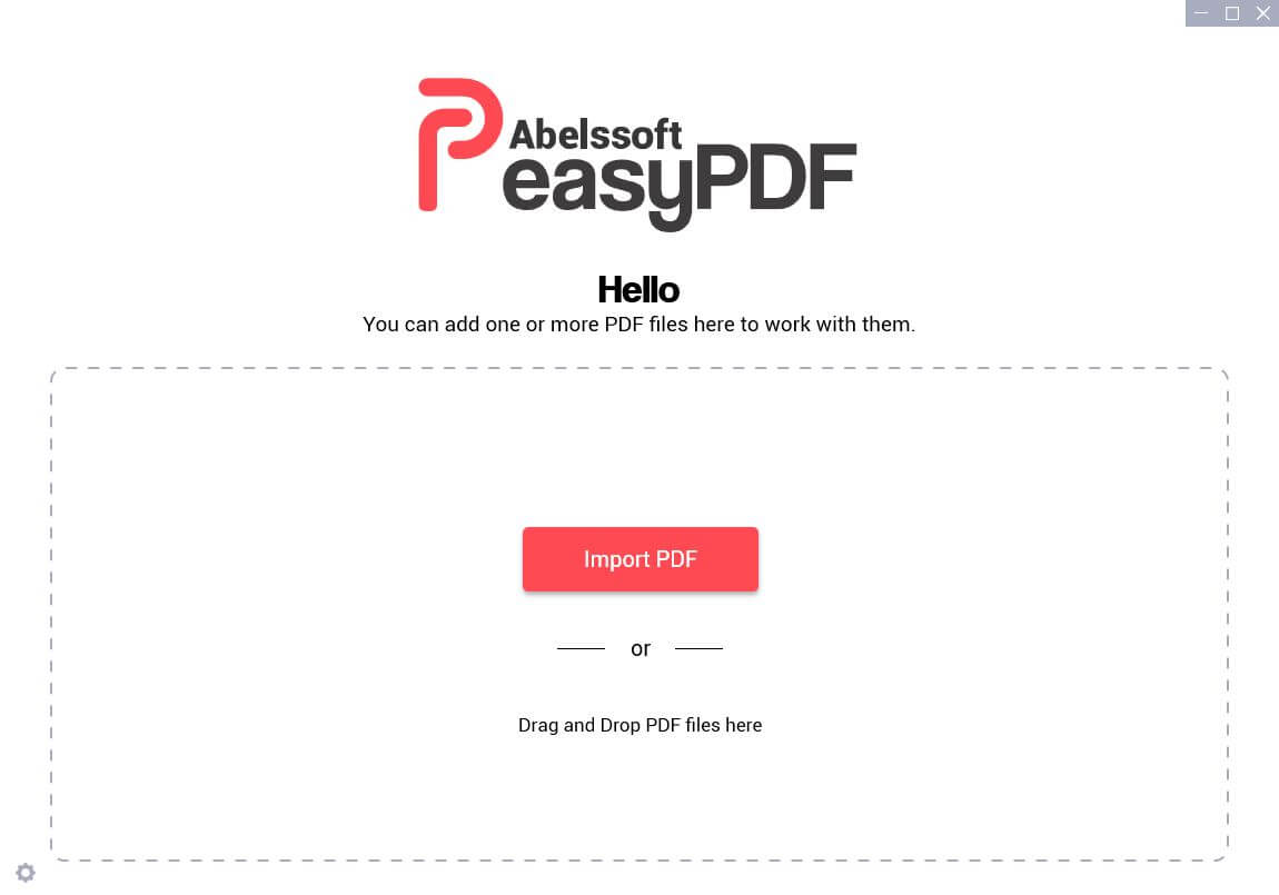 Po spuštění programu Easy PDF přetáhněte myší pracovní dokument PDF na plochu programu. Program soubor analyzuje a otevře. Podobně můžete postupně otevřít více dokumentů. | Zdroj: Easy PDF