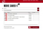 Program Movie Saver si zakládá na jednoduchém přístupu, stačí zkopírovat URL adresu stránky s videem a program je přidá do seznamu stahování. V tomto seznamu můžete jednotlivé položky dále odstraňovat a po vybrání požadovaných videí si je nechat programem stáhnout.