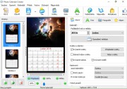 V hlavním okně programu lze kalendář editovat přímo v jeho náhledu. Jednotlivé vrstvy lze mezi sebou přesouvat a měnit jejich pořadí zobrazení. Pokud si přejete aplikovat stejné změny i na další stránku kalendáře, je tak možné učinit pomocí funkce duplikace s možností posunu měsíce.