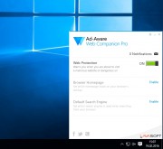 Po instalaci se bude program Ad-Aware Web Companion PRO automaticky spouštět při každém startu počítače. Jeho činnost indikuje ikona v oznamovací oblasti hlavního panelu Windows (vedle hodin) a zabere jen necelých 40 MB prostoru z operační paměti. V klidu konzumuje Ad-Aware Web Companion PRO necelé procento výkonu procesoru.