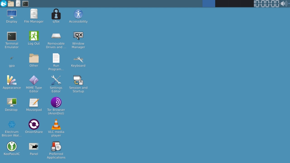 Pracovní plocha speciálního systému Whonix, která nabízí uživatelům Windows bezpečnost Linuxu. | Zdroj: Whonix