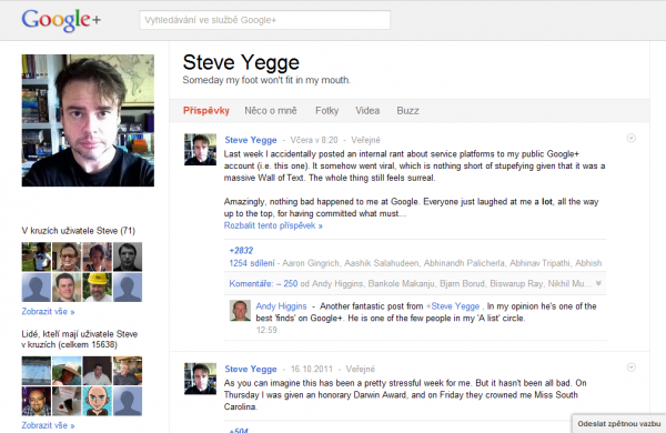 Steve Yegge na Google+