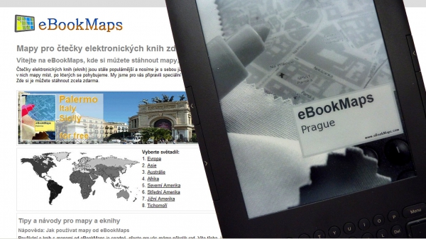 Na novém webu eBookMaps najdete mapy pro čtečky e-knih.