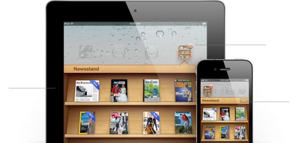 Aplikace Newsstand - nový způsob kupování a organizování předplatného novin a časopisů.