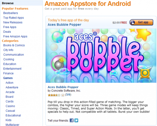 Amazon Appstore pro Android