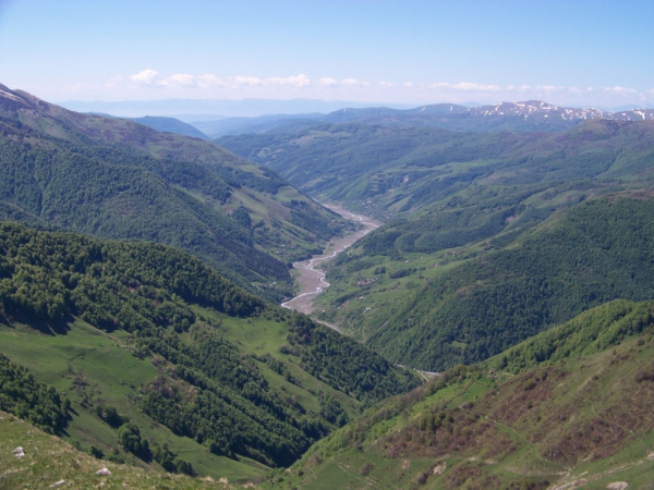 Údolí řeky Ksani ve východní Gruzii