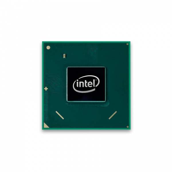 Notebookový obvod HM65 ze série 6. Na tomto oficiálním snímku je však obvod překryt logem Intelu.