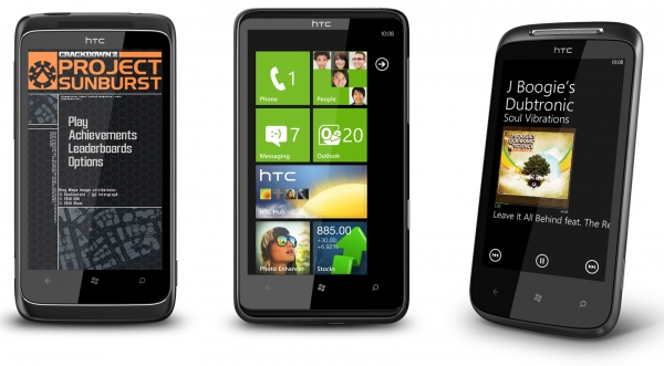 Modely HTC s Windows Phone 7