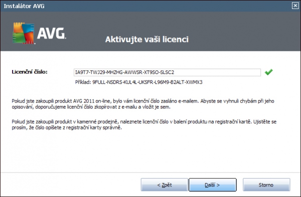 AVG IS 2011 - Licence