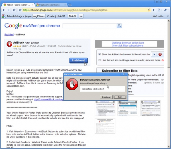 Snadná instalace: Doplňky lze do Google Chrome přidat stejně snadno jako do Firefoxu.