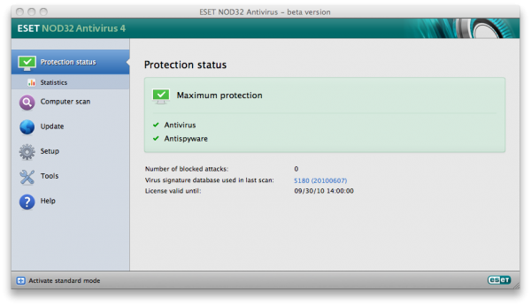 ESET NOD32 Antivirus 4 pro Mac OS X a Linux
