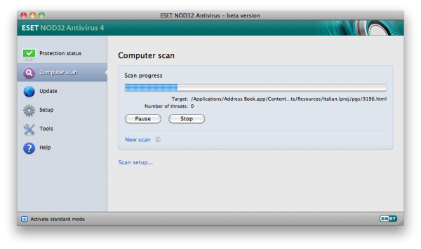 ESET NOD32 Antivirus 4 pro Mac OS X a Linux