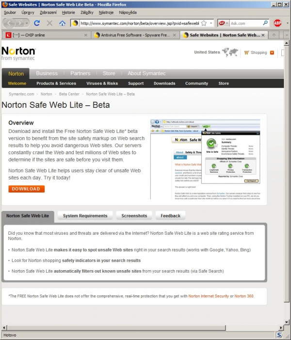 Norton Safe Web Lite Download