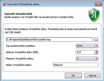 Virtuální disk: Na virtuální disk si ukládejte soubory, o které nechcete přijít.